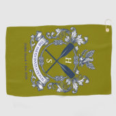 Personalisiertes Smith Invitational Crest & Ruder  Golfhandtuch (Horizontal)