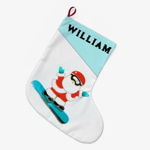 Personalisiertes Snowboard-Geschenk Großer Weihnachtsstrumpf
