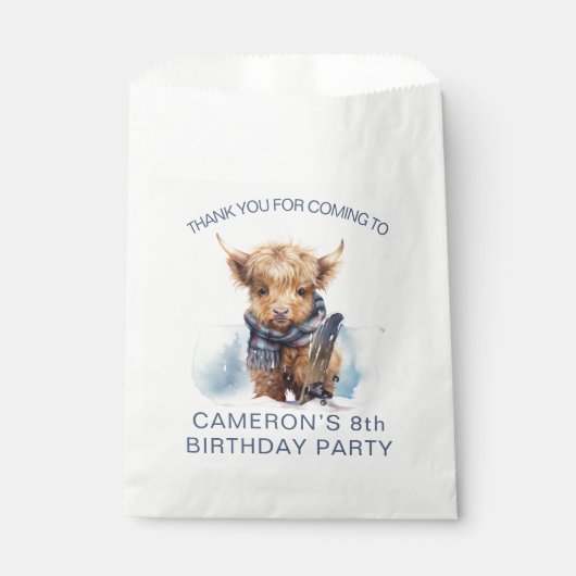 Personalisiertes Snowboarden Geschenktütchen (Vorderseite)