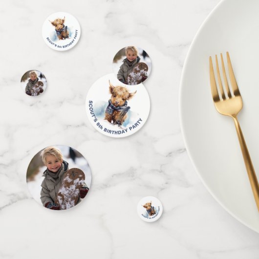 Personalisiertes Snowboarden Hochland Kuh Confetti Konfetti (Gruppe)