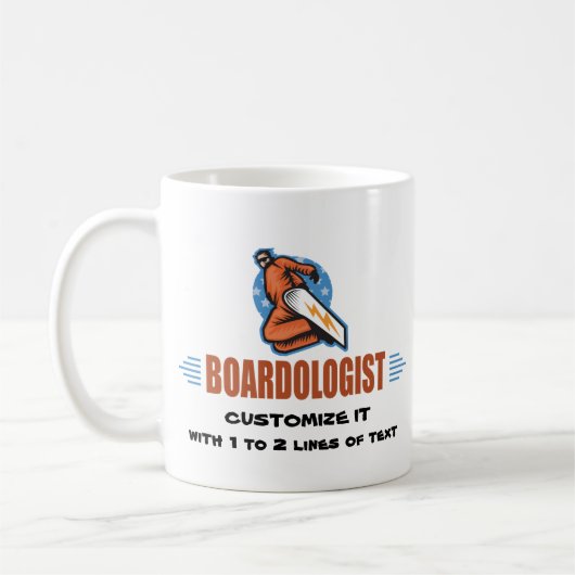 Personalisiertes Snowboarden Kaffeetasse (Links)