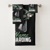 Personalisiertes Snowboarden-Schneefräßchen Badhandtuch Set (Insitu)