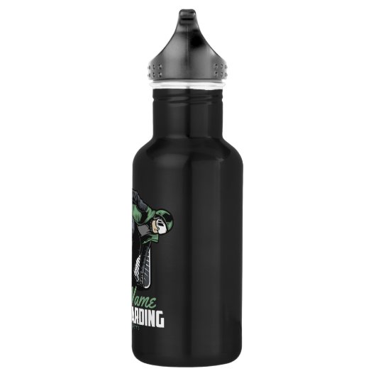 Personalisiertes Snowboarden-Schneefräßchen Edelstahlflasche (Rechts)