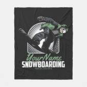 Personalisiertes Snowboarden-Schneefräßchen Fleecedecke (Vorderseite)