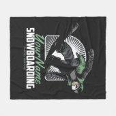 Personalisiertes Snowboarden-Schneefräßchen Fleecedecke (Vorderseite (Horizontal))