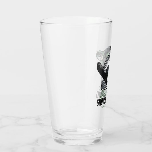 Personalisiertes Snowboarden-Schneefräßchen Glas (Rechts)