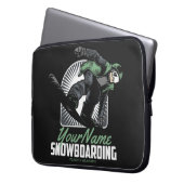 Personalisiertes Snowboarden-Schneefräßchen Laptopschutzhülle (Vorderseite Links)