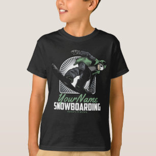 Personalisiertes Snowboarden-Schneefräßchen  T-Shirt