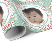 Personalisiertes SNOWFLAKE Baby Foto Wrapping Pape Geschenkpapier (Rolleneckpunkt)