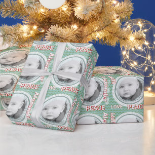 Personalisiertes SNOWFLAKE Baby Foto Wrapping Pape Geschenkpapier