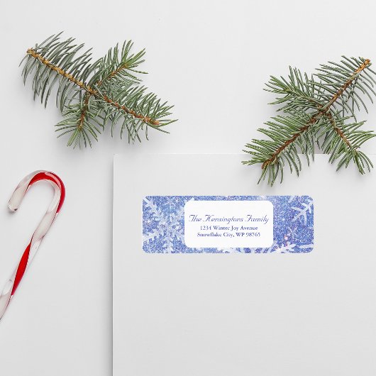 Personalisiertes Snowflake-Familienbriefmarke