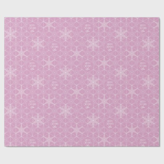Personalisiertes Snowflake-Star-Packpapier Geschenkpapier (Flach)