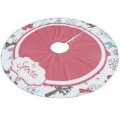 Personalisiertes Snowflake Weihnachtsbaumrock Fleece Weihnachtsbaumdecke (Schrägansicht)