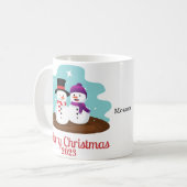 PERSONALISIERTES SNOWMAN-CHRISTMAS-GESCHENK FÜR JE KAFFEETASSE (Vorderseite Links)