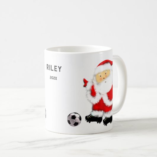 Personalisiertes Soccer Holiday-Geschenk Kaffeetasse (VorderseiteRechts)
