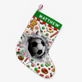 Personalisiertes Soccer Holiday-Geschenk Kleiner Weihnachtsstrumpf (Vorderansicht (hängend))