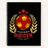 Personalisiertes Soccer-Logo-Geschenkdesign Notizblock (Vorderseite)
