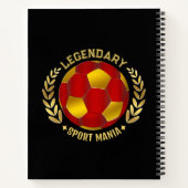 Personalisiertes Soccer-Logo-Geschenkdesign Notizblock (Rückseite)