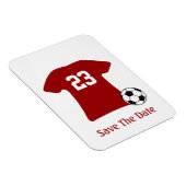 Personalisiertes Soccer-Shirt mit Ball-Flexi-Magne Magnet (Rechte Seite)
