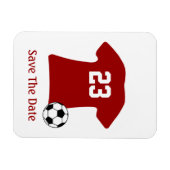 Personalisiertes Soccer-Shirt mit Ball-Flexi-Magne Magnet (Horizontal)