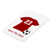 Personalisiertes Soccer-Shirt mit Ball-Flexi-Magne Magnet (Linke Seite)