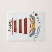 Personalisiertes Socken-Affe-Puzzlespiel /Toy Puzzle (Horizontal)