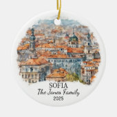 Personalisiertes Sofia-Ornament, Geschenk Bulgarie Keramik Ornament (Vorne)