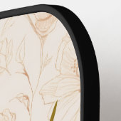 Personalisiertes Soft Florals Name Pickleball Desi Schläger (Linke Seite)