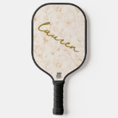 Personalisiertes Soft Florals Name Pickleball Desi Schläger (Rückseite)