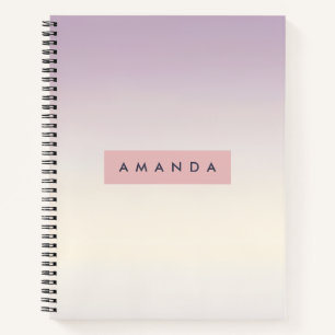 Personalisiertes Soft Pastel Lavendel Farbverlauf Notizblock