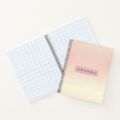 Personalisiertes Soft Pastel Rouge Gradient Notizblock (Innenseite)