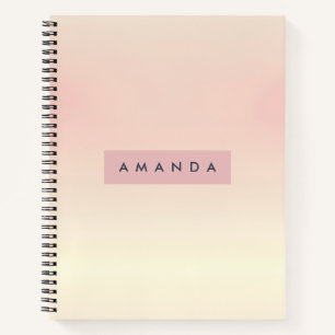 Personalisiertes Soft Pastel Rouge Gradient Notizblock