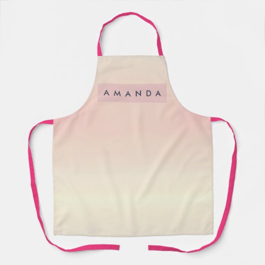 Personalisiertes Soft Pastel Rouge Gradient Schürze (Vorderseite)