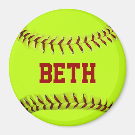 Personalisiertes Softball-Magnet Magnet (Vorne)