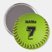 Personalisiertes Softball-Magnet Magnet (Vorderseite/Rückseite)