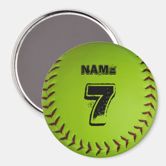 Personalisiertes Softball-Magnet Magnet (Vorderseite/Rückseite)