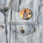 Personalisiertes Softball-Spieler-Foto Button (Beispiel)
