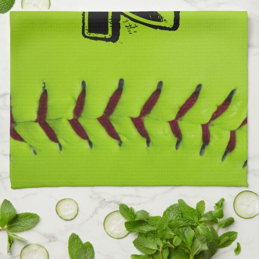 Personalisiertes Softball-Tuch Küchentuch (Gefaltet)