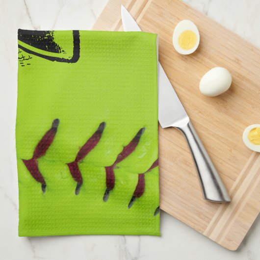 Personalisiertes Softball-Tuch Küchentuch (Viertel Falte)