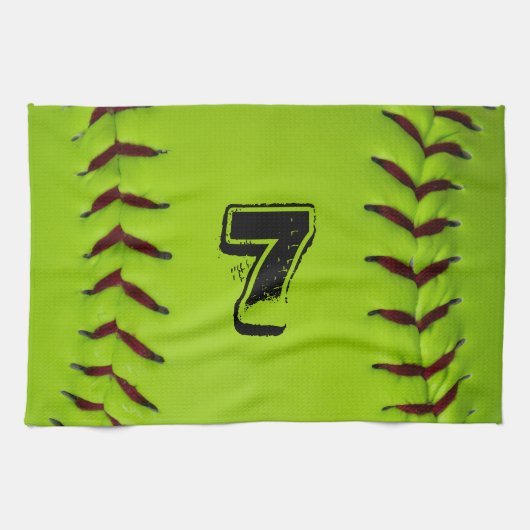Personalisiertes Softball-Tuch Küchentuch (Horizontal)