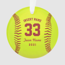 Personalisiertes Softballteam Ornament