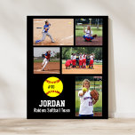 Personalisiertes Software-Collage Name Team # Poster<br><div class="desc">Dieses personalisierte Collage Poster mit Softball Foto enthält Ihre Lieblings-Software-Fotos, eine Softball-Grafik mit der Jersey-Nummer Ihres Spielers und zusätzliche Texte wie den Namen Ihres Spielers und/oder den Teamnamen. Dieses Design ist Set vor einer Hintergrundfarbe Ihrer Wahl - klicken Sie einfach auf Personalisieren oder bearbeiten und ändern Sie dann die Hintergrundfarbe...</div>