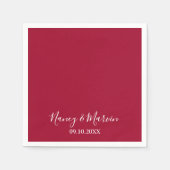 Personalisiertes Solid Ruby 40-jähriges Party Serviette (Vorderseite)