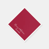 Personalisiertes Solid Ruby 40-jähriges Party Serviette (Ecke)