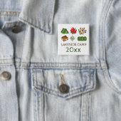 Personalisiertes Sommer Camp S'mores Zelt Kompass Button (Beispiel)