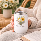 Personalisiertes Sommer-Daisy-Blumenstrauß-Name