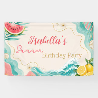 Personalisiertes Sommer-Geburtstagsbanner Banner