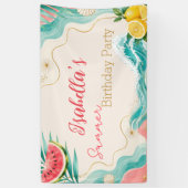 Personalisiertes Sommer-Geburtstagsbanner Banner (Vertikal)