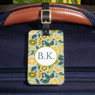 Personalisiertes Sommer-Limonen-Kiwi-Gepäckanhänge Gepäckanhänger