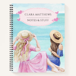 Personalisiertes Sommer-Strand-Notizbuch Notizblock